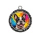 Pendentif Cabochon Argent - chien