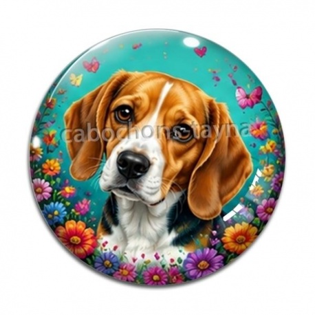 Cabochon Verre - chien