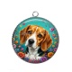 Pendentif Cabochon Argent - chien