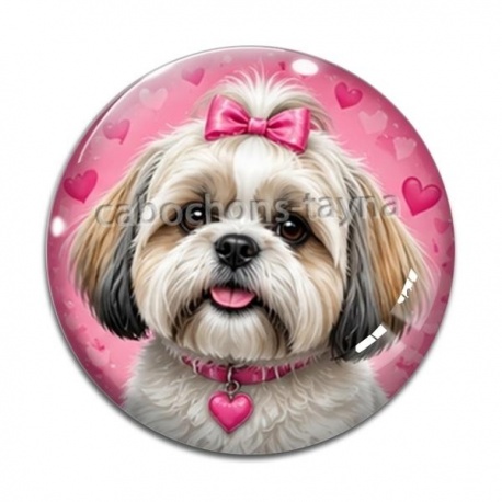 Cabochon Verre - chien