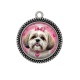 Pendentif Cabochon Argent - chien