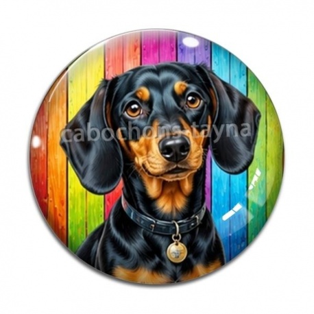Cabochon Verre - chien