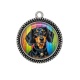 Pendentif Cabochon Argent - chien
