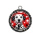 Pendentif Cabochon Argent - chien