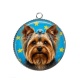 Pendentif Cabochon Argent - chien
