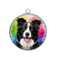 Pendentif Cabochon Argent - chien