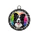 Pendentif Cabochon Argent - chien