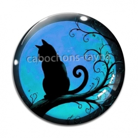 Cabochon Verre - chat