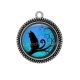 Pendentif Cabochon Argent - chat