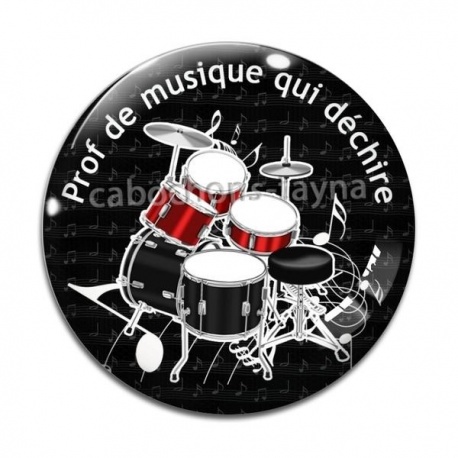 Cabochon Verre - prof de musique qui déchire