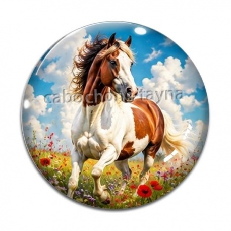 Cabochon Verre - cheval