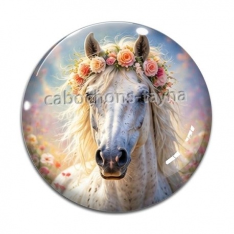 Cabochon Verre - cheval