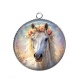 Pendentif Cabochon Argent - cheval