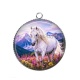 Pendentif Cabochon Argent - cheval