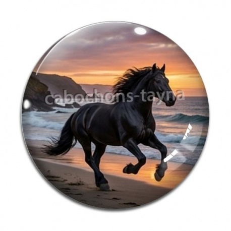 Cabochon Verre - cheval