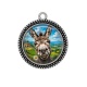 Pendentif Cabochon Argent - ane
