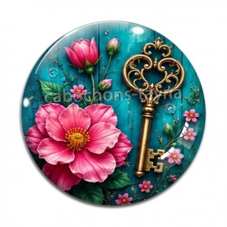 Cabochon Verre - clé