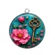 Pendentif Cabochon Argent - clé