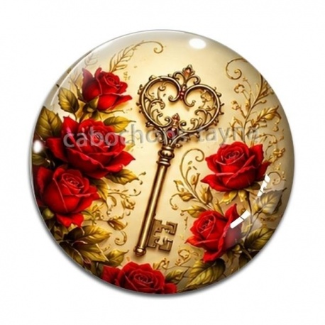 Cabochon Verre - clé