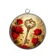 Pendentif Cabochon Argent - clé