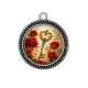 Pendentif Cabochon Argent - clé