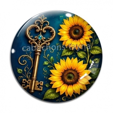 Cabochon Verre - clé