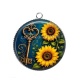 Pendentif Cabochon Argent - clé