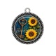 Pendentif Cabochon Argent - clé