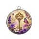 Pendentif Cabochon Argent - clé