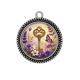Pendentif Cabochon Argent - clé