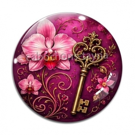 Cabochon Verre - clé