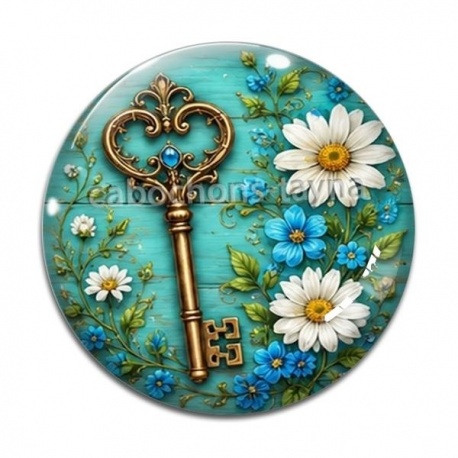 Cabochon Verre - clé