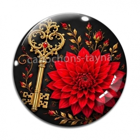 Cabochon Verre - clé