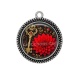 Pendentif Cabochon Argent - clé