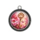 Pendentif Cabochon Argent - clé