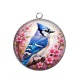 Pendentif Cabochon Argent - oiseaux