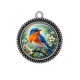 Pendentif Cabochon Argent - oiseaux