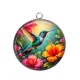 Pendentif Cabochon Argent - oiseaux