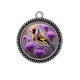 Pendentif Cabochon Argent - oiseaux