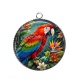 Pendentif Cabochon Argent - perroquet