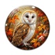 Cabochon Verre - hibou