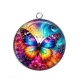 Pendentif Cabochon Argent - papillon