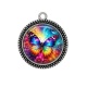 Pendentif Cabochon Argent - papillon