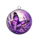 Pendentif Cabochon Argent - papillon