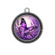 Pendentif Cabochon Argent - papillon