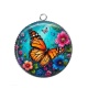 Pendentif Cabochon Argent - papillon