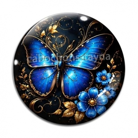 Cabochon Verre - papillon