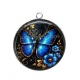 Pendentif Cabochon Argent - papillon