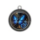 Pendentif Cabochon Argent - papillon