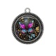 Pendentif Cabochon Argent - papillon